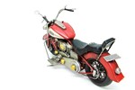 Dekoratif Metal Kırmızı Motosiklet resmi