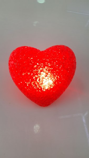 Led Işıklı Silikon Kalp Kırmızı resmi
