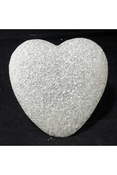 Led Işıklı Silikon Kalp Beyaz resmi